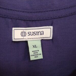 Susana XL grape purple long sleeve tee NWOT 100% pima cotton